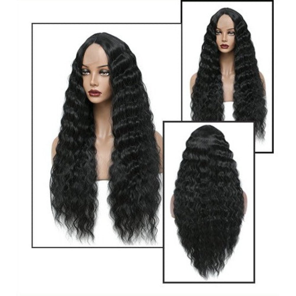 1B Black Middle Part Full Wig